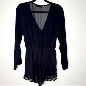 Cotton On Long Sleeved/Short Pant Romper